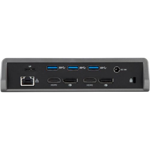 타거스 Targus Universal 2K Laptop Docking Station, Single 2K or Dual HD Video, with Charging Power, Audio, & 4 USB 3.0 Ports for PC, Mac, & Android (DOCK120USZ), GrayBlack