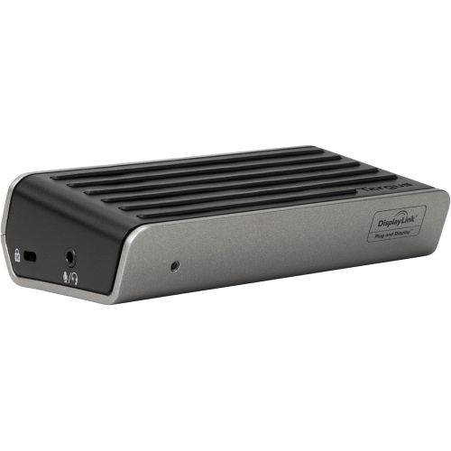 타거스 Targus Universal 2K Laptop Docking Station, Single 2K or Dual HD Video, with Charging Power, Audio, & 4 USB 3.0 Ports for PC, Mac, & Android (DOCK120USZ), GrayBlack