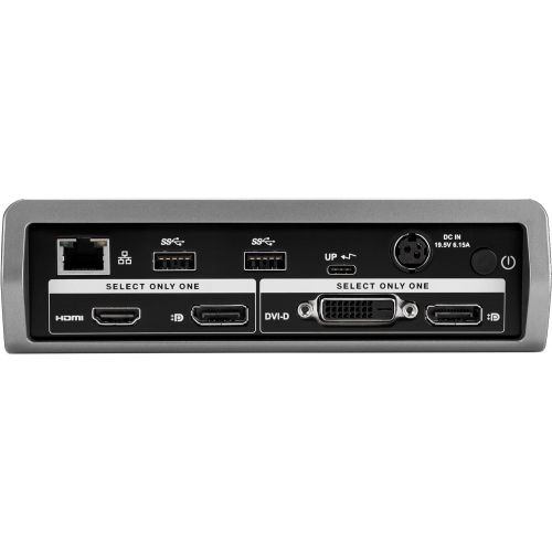 타거스 Targus Universal 2K Laptop Docking Station, Single 2K or Dual HD Video, with Charging Power, Audio, & 4 USB 3.0 Ports for PC, Mac, & Android (DOCK120USZ), GrayBlack