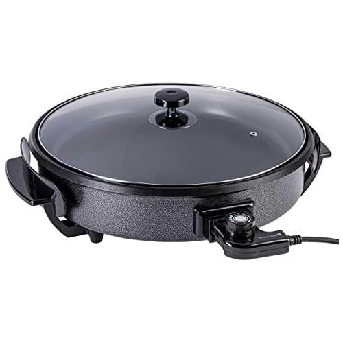  [아마존베스트]Tarrington House MP1400 Multi-Purpose Pan with Lid 1400 W Diameter 38 cm Depth 4.2 cm 5 Temperature Settings Non-Stick Coating Aluminium