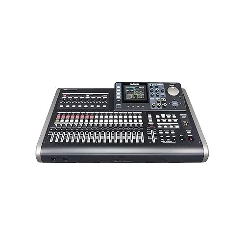  Tascam DP-24SD 24-Track Digital Portastudio Multi-Track Audio Recorder with Pro Headphone and Pair of EMB XLR Cables and Gravity Magnet Phone Holder Bundle