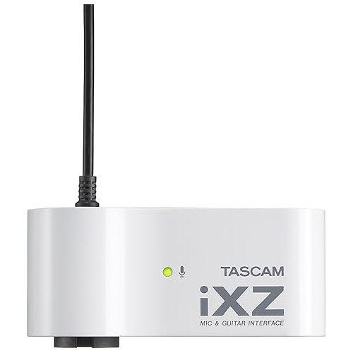  Tascam iXZ Microphone and Instrument Audio Interface for iOS Mobile Devices, iPhone, iPod, and iPad,White