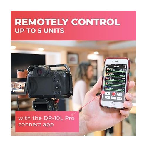  TASCAM DR-10L Pro Ultra Portable Personal Recorder with Lavalier Microphone, 32-bit Float Recording, microSDHC Card Support, and Support for Atomos Wireless Timecode