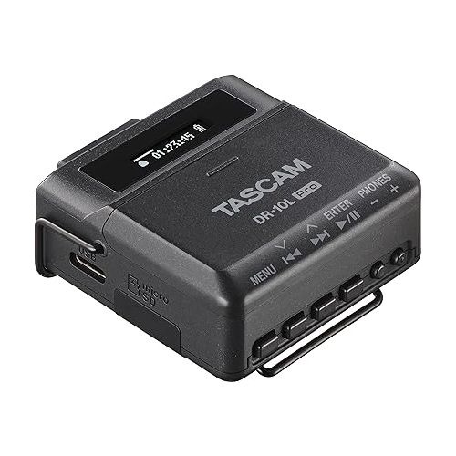  TASCAM DR-10L Pro Ultra Portable Personal Recorder with Lavalier Microphone, 32-bit Float Recording, microSDHC Card Support, and Support for Atomos Wireless Timecode