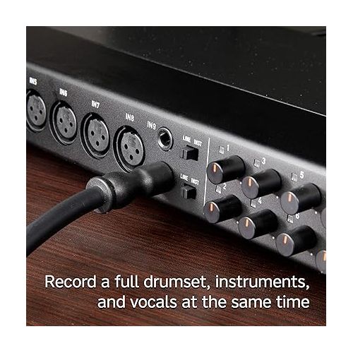  Tascam US-16x08 Rackmount USB Audio/MIDI Interface for Recording, Drum Recording, 8 XLR/8 1/4