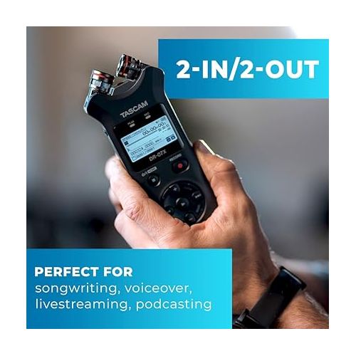  Tascam DR-07X Stereo Handheld Digital Audio Recorder and USB Audio Interface