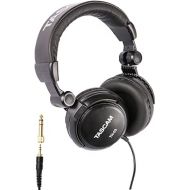 Tascam TH-03 Studio Headphones - Closed Back, Padded, Adjustable Pro Audio Headset with Gold Tip 1/8 inch to 1/4 inch Adaptor
