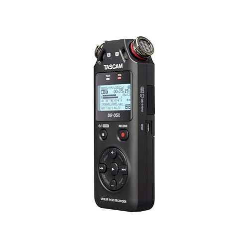  Tascam DR-05X Stereo Handheld Audio Recorder and USB Audio Interface Bundle with Recording Accessory Package and 32GB Ultra UHS-I Memory Card (3 Items)