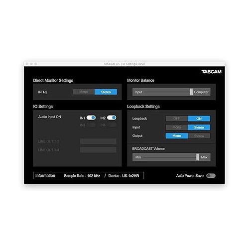  Tascam US-1X2HR 1 Mic 2IN/2OUT High Resolution Versatile USB Audio Interface for Recording, Streaming, Podcasting, Songwriting
