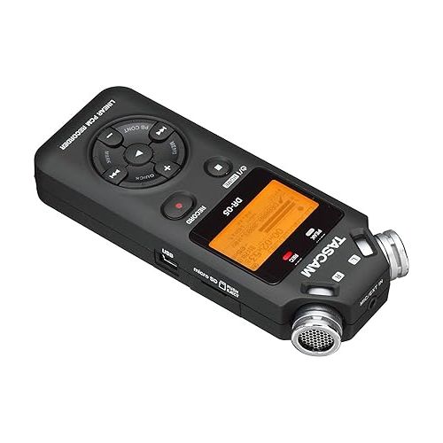  Tascam Portable Studio Recorder, Black, 7.5 x 2.4 x 1.2 inches (DR-05V2)