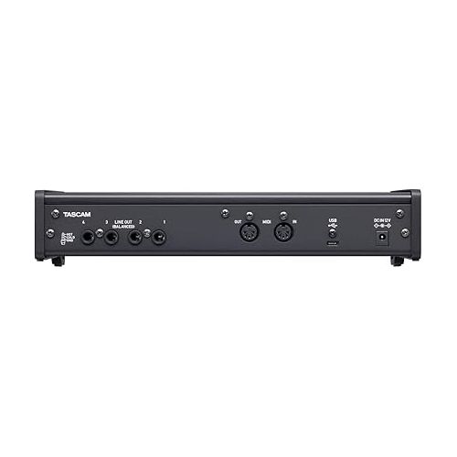  Tascam US-4x4HR 4 Mic 4IN/4OUT High Resolution Versatile USB Audio Interface for Recording, Streaming, Podcasting, Songwriting