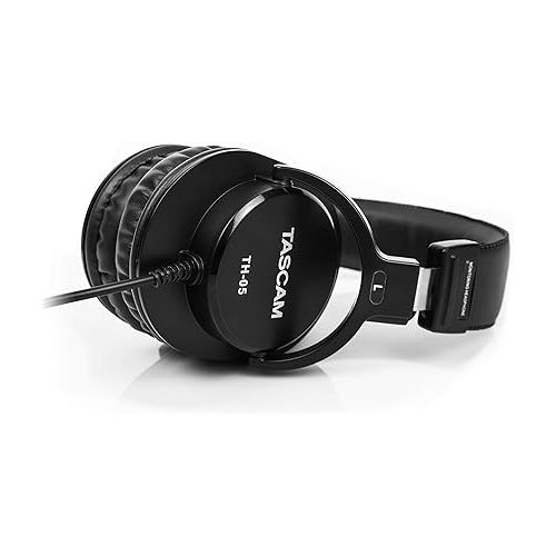  Tascam TH-05 Monitoring Headphones, Black (TH05)