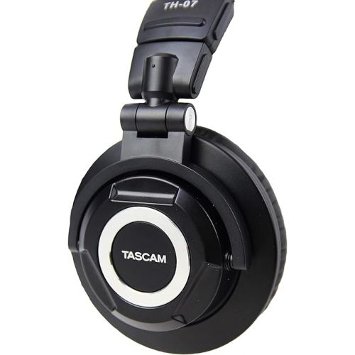  Tascam TH-07 High Definition Studio Monitor Headphones , Black