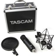 Tascam TM-280 Studio Microphone with Flight Case Shockmount Pop Filter Black