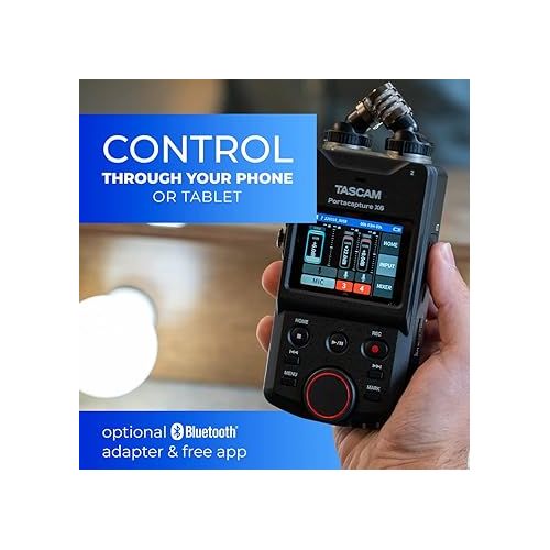  TASCAM Portacapture X6 32-bit Float Portable Audio Recorder, Field Recorder for Video, Music, Podcast, Voice, Podcasting