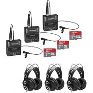 Tascam DR-10L Compact Digital Audio Recorder and Lavalier Mic Combo Bundle with Headphones and 32GB SD Card (3-Pack)
