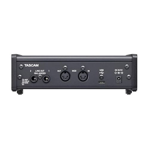  Tascam US-2x2HR 2 Mic 2IN/2OUT High Resolution Versatile USB Audio Interface for Recording, Streaming, Podcasting, Songwriting