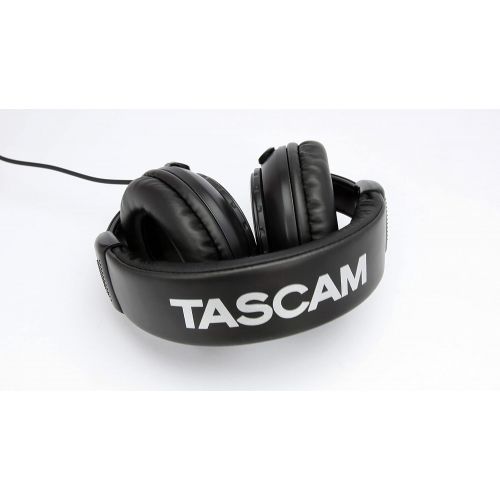  Tascam TH-02 Closed Back Studio Headphones, Black