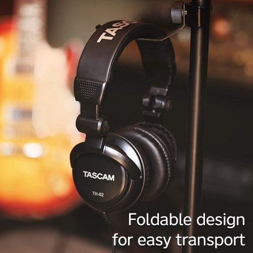  [아마존베스트]Tascam TH-02 - headphones (Circumaural, Head-band, 3.5 mm (1/8), Black, 18 - 22000 Hz, Dynamic)