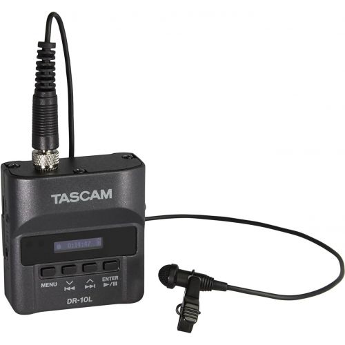  Tascam DR-10L Digital Recorder & Lavalier Mic with Two 32GB microSD Cards & Focus Card Reader