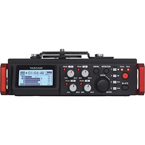  Tascam DR-701D 6-Track Field Recorder for DSLR with SMPTE Timecode + 32GB Memory Card + Studio Headphones + XLR Microphone