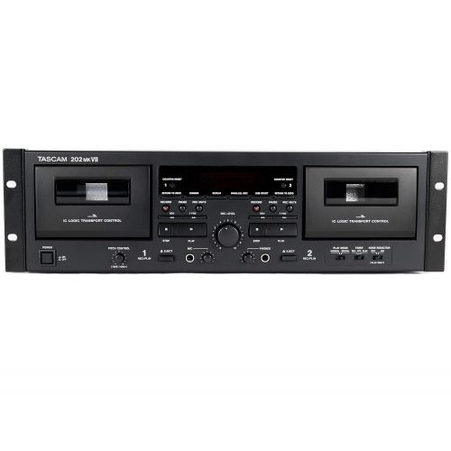  Tascam 202MKVII Double Cassette Recorder Deck with USB Port