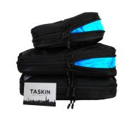 Taskin | Compression Packing Cubes | Clean & Dirty Compartments | Set of 3 (2 Large + 1 Medium)