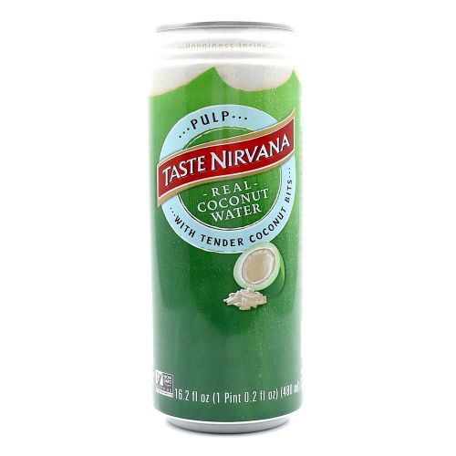  Taste Nirvana Real Coconut Water, Coco Pulp with Tender Coconut Bits, 16.2 Ounce Cans (Pack of 12)