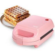 Tasty Mini Nonstick Waffle Maker, Perfect for Individual Waffles, Hash Browns, Brownies and more, Quick Results, Easy Clean Up, 600W, Pink