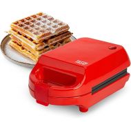 Tasty Mini Nonstick Waffle Maker, Perfect for Individual Waffles, Hash Browns, Brownies and more, Quick Results, Easy Clean Up, 600W, Red