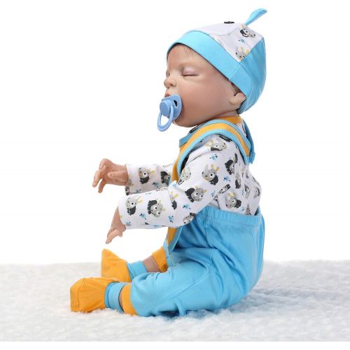  Tatu Reborn Baby Dolls Boy Vinyl Silicone Full Body Reborn Doll Realistic Baby Doll 22 Inch Newborn Baby Babies Doll