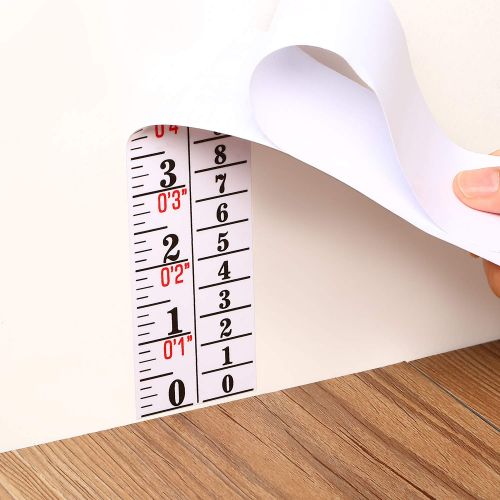  Tatuo Growth Chart Height Indicator Tape Ruler Height Growth Chart Ruler Height Indicator Adhesive Ruler for Measuring Kids Boys Girls