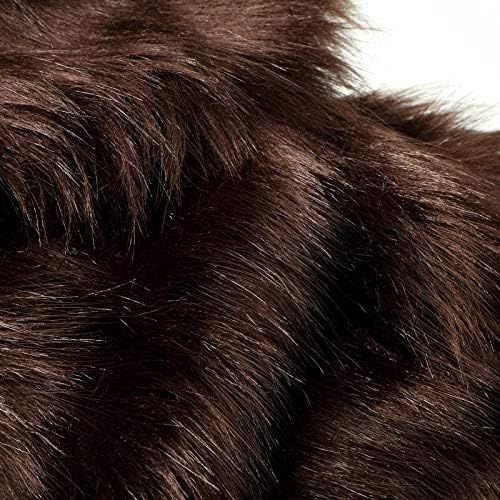  [아마존베스트]Tatuo Faux Fur Area Rug Squares Shaggy Fur Fabric Cuts Craft, Costume, Camera Floor Decorator Carpets Kids Play Rug (Brown, 31 x 31 Inches)