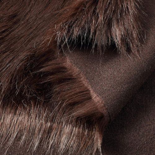  [아마존베스트]Tatuo Faux Fur Area Rug Squares Shaggy Fur Fabric Cuts Craft, Costume, Camera Floor Decorator Carpets Kids Play Rug (Brown, 31 x 31 Inches)