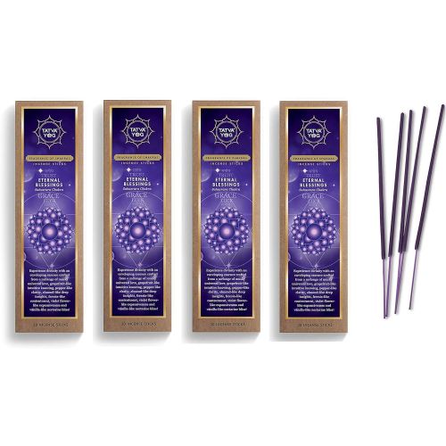  인센스스틱 Tatva Yog Agarbatti Incense Sticks - Eternal Blessing (Pack of 4, 30 Sticks Per Pack)