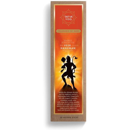  인센스스틱 Tatva Yog Agarbatti Incense Sticks - Veer Hanuman (Pack of 4, 30 Sticks Per Pack)