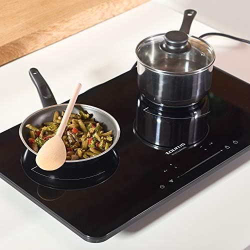  [아마존베스트]Taurus Darkfire 3500W Portable Double Hob Glass