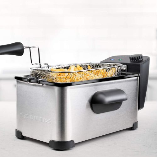  Taurus 973967000 Fry3 Oil Fryer, 3 L, 1 kg Potatoes, 2000 W, Temperature from 150 to 190 °C, Clean Oil, Removable, Dishwasher Safe