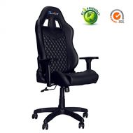 Ergonomic Gaming Chair, Taurus Computer Gaming Chair with Adjustable Armrest and Backrest PU Leather Large Size Racing Chair with Headrest and Lumbar Support Best Gaming Chair (Bla
