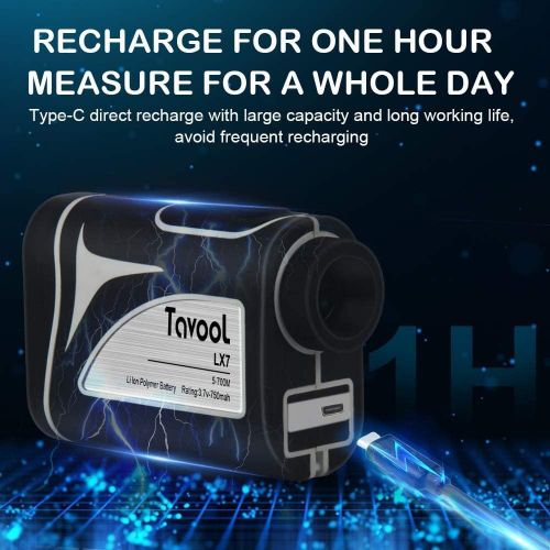  [아마존베스트]Tavool Golf Rangefinder - 6X Golf Distance Range Finder 700 Yards Laser Golf Range Finder for Golf with Slope Flag-Lock Vibration Function, Rechargeable Range Finder for Golfers Hu