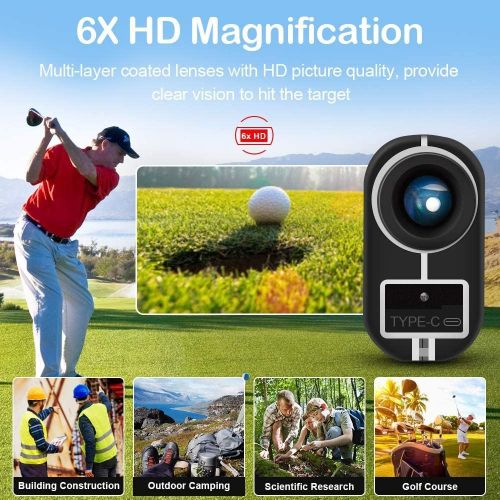  [아마존베스트]Tavool Golf Rangefinder - 6X Golf Distance Range Finder 700 Yards Laser Golf Range Finder for Golf with Slope Flag-Lock Vibration Function, Rechargeable Range Finder for Golfers Hu