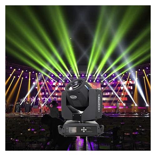  7R 230W Beam Stage Moving Head Light, DMX512 Channel Control, 14 Gobos and 14 Colors with Rainbow Effect for Stage Disco Club Lighting