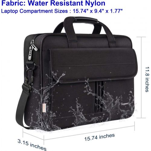  [아마존베스트]Laptop Bag 15.6 Inch, Business Briefcase for Men Women, 15inch Water Resistant Messenger Shoulder Bag with Strap, Durable Office Bag, Taygeer Carry On Handle Case for Computer/Note