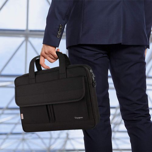  [아마존베스트]Laptop Bag 15.6 Inch, Business Briefcase for Men Women, 15inch Water Resistant Messenger Shoulder Bag with Strap, Durable Office Bag, Taygeer Carry On Handle Case for Computer/Note