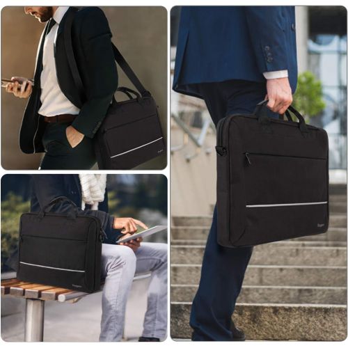  [아마존베스트]Laptop Bag 15.6 inch, Taygeer Slim Laptop Briefcase for Men Women, Business Portable Carrying Case Computer Shoulder Bag, Tablet Attache Compatible with HP Dell Lenovo Asus Microso