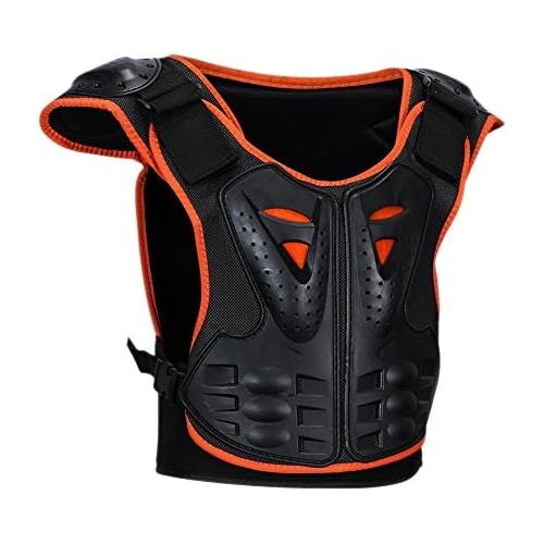  Taykoo -Kids Professional Flexible Reflective Armor Vest Protective Gear Jackets Guard Shirt For Dirtbike Motocross Skiing Snowboarding Dirt Bike Body Chest Spine Protector Back Motorcycl