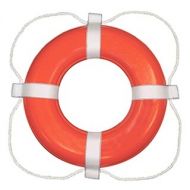 Taylor Made Foam Ring Buoy - 30" - Orange wWhite Rope