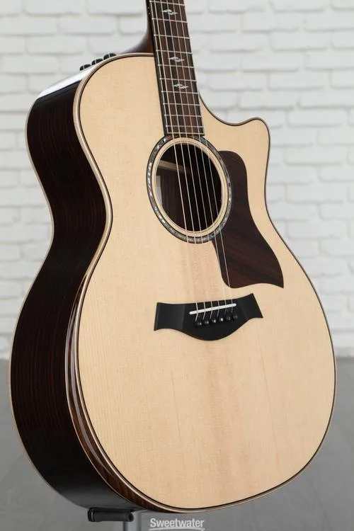 Taylor 814ce Acoustic-Electric Guitar - Natural with V-Class Bracing and Radiused Armrest