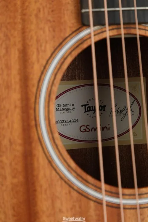  Taylor GS Mini-e Mahogany Acoustic-electric Guitar - Natural with Black Pickguard