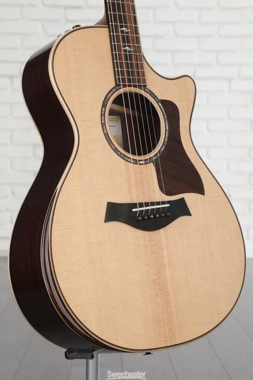 Taylor 812ce Acoustic-electric Guitar - Natural with V-Class Bracing and Radiused Armrest